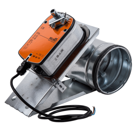 Spjäll med fjädermotor Ø125