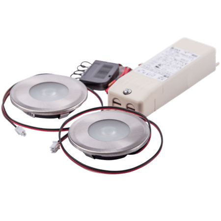 LED kit 2 spotlight/drivdon/plint