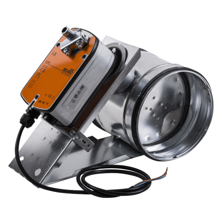 Spjäll med fjädermotor Ø160